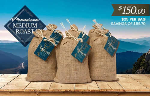6x Organic, Single Origin Medium Roast Coffee 12 oz Bag - Bundle