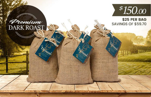 6x Organic, Single Origin Dark Roast Coffee 12 oz Bag - Bundle