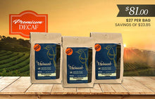 3x Organic, Single Origin Medium Roast Decaf Coffee 12 oz Bag - Bundle