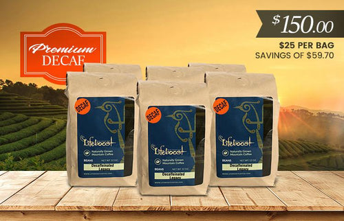 6x Organic Single Origin Medium Roast Decaf Coffee 12 oz Bag - Bundle