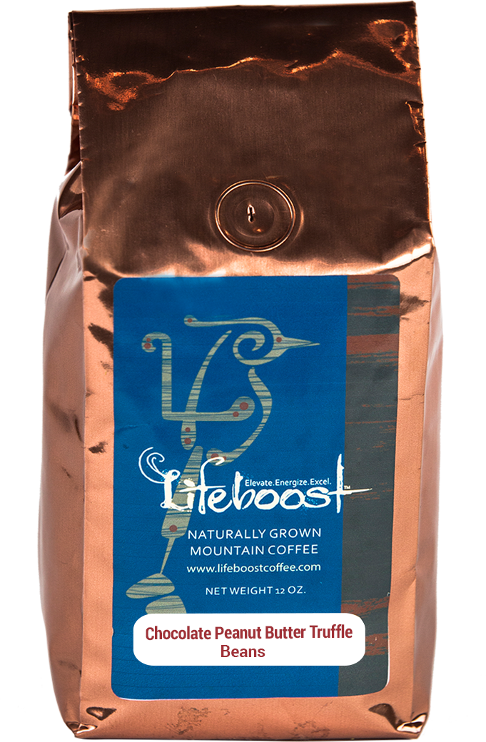 1x Single Origin Specialty, Chocolate Peanut Butter Truffle Coffee 12 oz Bag