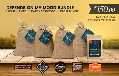 6x Single Origin Specialty, Depends On My Mood  12 oz Bag - Bundle