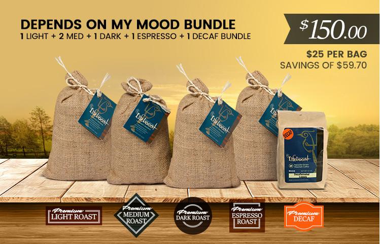 6x Single Origin Specialty, Depends On My Mood  12 oz Bag - Bundle