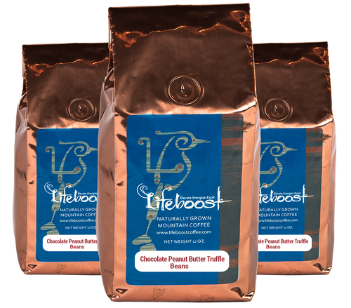 3x Single Origin Specialty, Peanut Butter Truffle Coffee 12 oz Bag