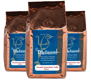 3x Single Origin Specialty, Chocolate Peanut Butter Truffle Coffee 12 oz Bag - Bundle