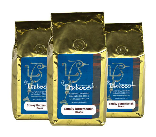 3x Single Origin Specialty, Smoky Butterscotch Coffee 12 oz Bag