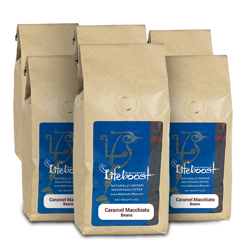 6x Single Origin Specialty, Caramel Macchiato Coffee 12 oz Bag