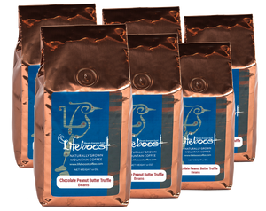 6x Single Origin Specialty, Chocolate Peanut Butter Truffle Coffee 12 oz Bag - Bundle