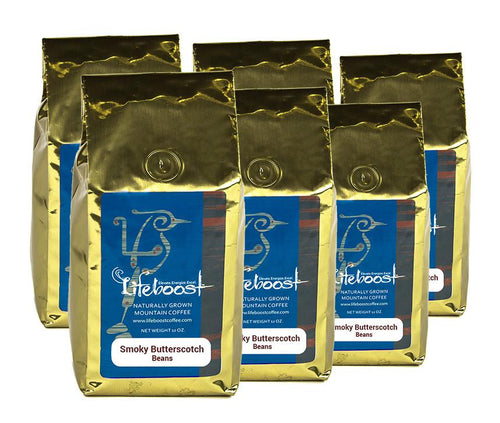 6x Single Origin Specialty, Smoky Butterscotch Coffee 12 oz Bag