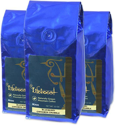 3x Single Origin Specialty, Blueberry Cinnamon Crumble Coffee 12 oz Bag
