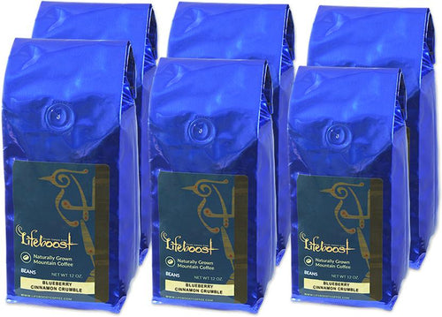 6x Single Origin Specialty, Blueberry Cinnamon Crumble Coffee 12 oz Bag