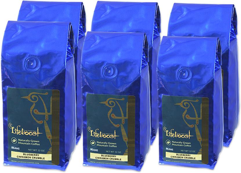 6x Single Origin Specialty, Blueberry Cinnamon Crumble Coffee 12 oz Bag