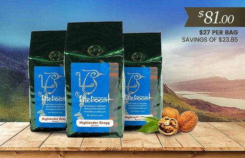 3x Single Origin Specialty, Highlander Grogg Coffee 12 oz Bag - Bundle