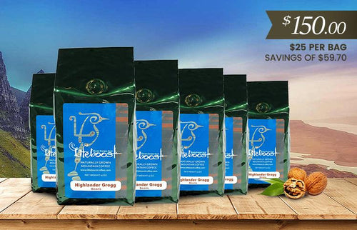 6x Single Origin Specialty, Highlander Grogg Coffee 12 oz Bag - Bundle