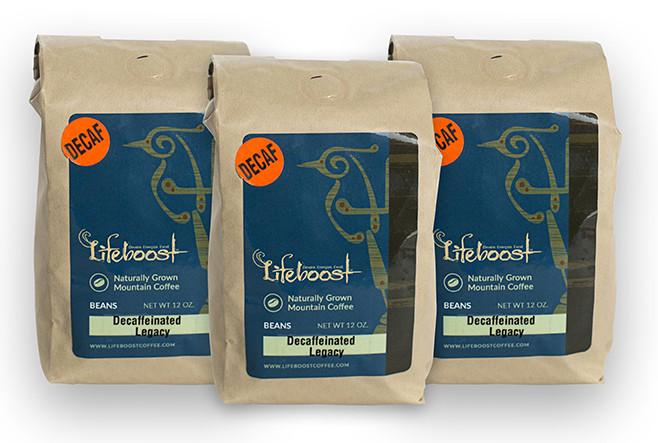 3x Organic Decaf Coffee 12 oz Bag, Single Origin, Fair Trade Medium Roast