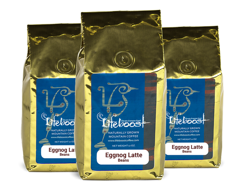 3x Single Origin Specialty, Eggnog Latte Coffee 12 oz Bag