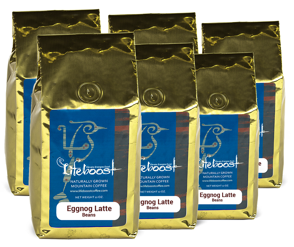6x Single Origin Specialty, Eggnog Latte Coffee 12 oz Bag
