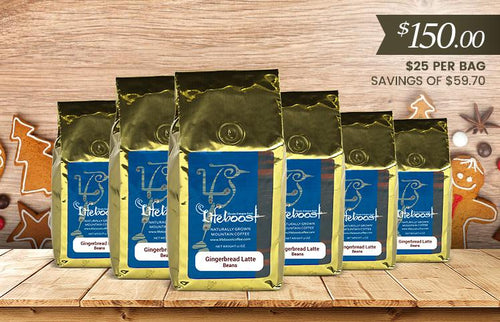 6x Single Origin Specialty, Gingerbread Latte Coffee 12 oz Bag - Bundle