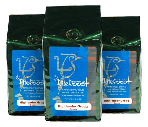 3x Single Origin Specialty, Highlander Grogg Coffee 12 oz Bag
