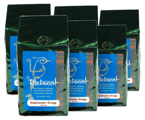 6x Single Origin Specialty, Highlander Grogg Coffee 12 oz Bag