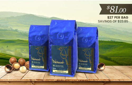 3x Single Origin Specialty, Chocolate Macadamia Truffle Coffee 12 oz Bag - Bundle