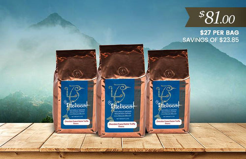3x Single Origin Specialty, Chocolate Peanut Butter Truffle Coffee 12 oz Bag - Bundle