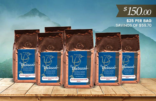 6x Single Origin Specialty, Chocolate Peanut Butter Truffle Coffee 12 oz Bag - Bundle