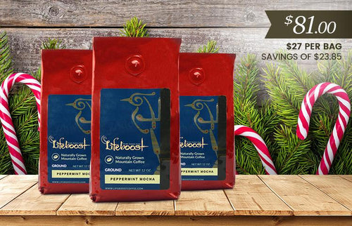 3x Single Origin Specialty, Peppermint Mocha Coffee 12 oz Bag - Bundle