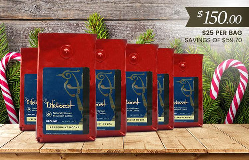 6x Single Origin Specialty, Peppermint Mocha Coffee 12 oz Bag - Bundle