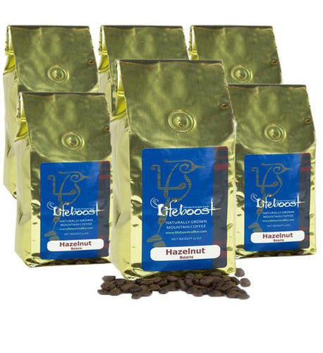 6x Single Origin Specialty, Hazelnut Coffee 12 oz Bag