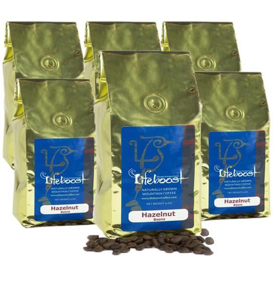 6x Single Origin Specialty, Hazelnut Coffee 12 oz Bag